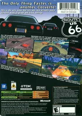 Corvette (USA) box cover back